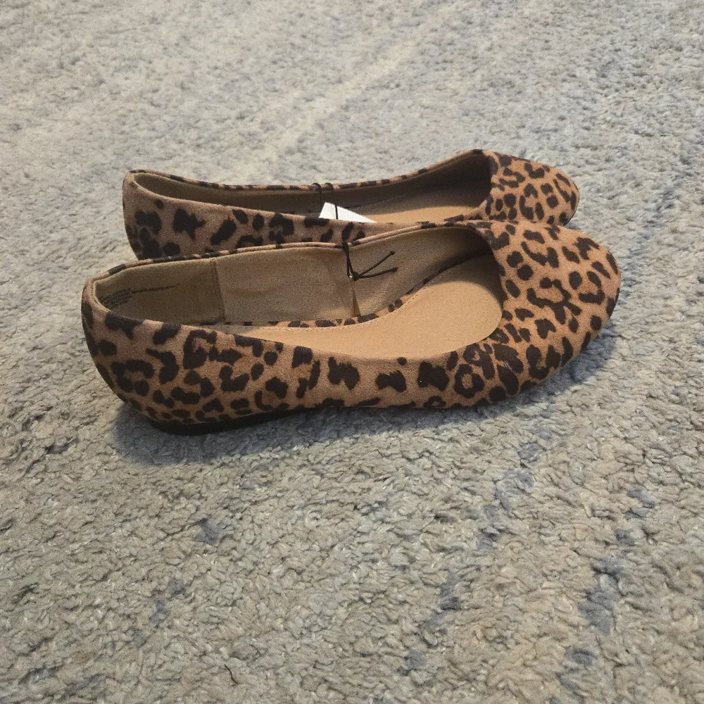 Lane Bryant Leopard Print Ballet Flats Size 10W NWT Animal Print Cheetah Shoes - Picture 4 of 6